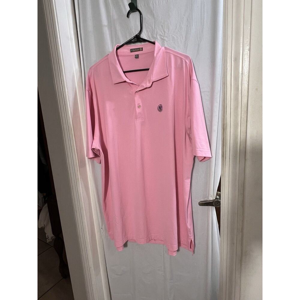 Peter Millar Summer Comfort PINK Short Sleeve GOLF Polo SHIRT - Size XXL